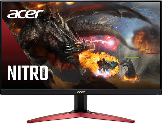 Nitro KG241Y Sbiip 23.8” Full HD (1920 X 1080) VA Gaming Monitor | AMD Freesync Premium Technology | 165Hz Refresh Rate | 1Ms (VRB) | Zeroframe Design | 1 X Display Port 1.2 & 2 X HDMI 2.0,Black